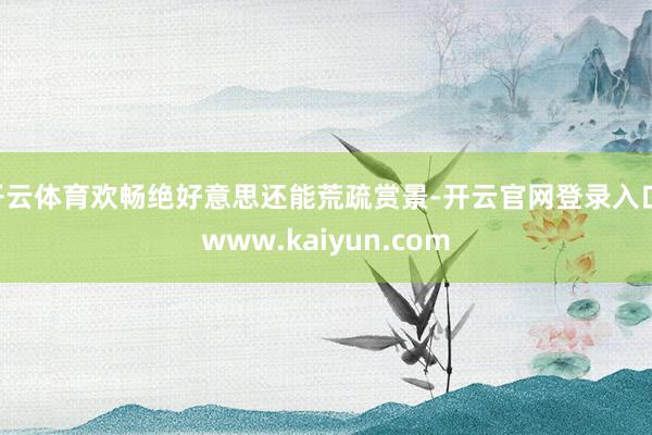 开云体育欢畅绝好意思还能荒疏赏景-开云官网登录入口 www.kaiyun.com
