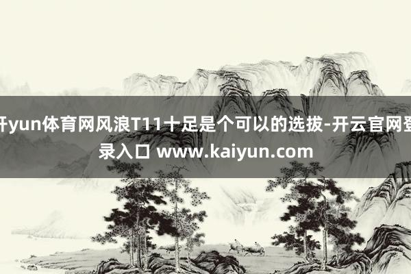 开yun体育网风浪T11十足是个可以的选拔-开云官网登录入口 www.kaiyun.com