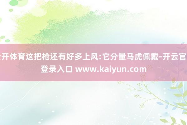 云开体育这把枪还有好多上风:它分量马虎佩戴-开云官网登录入口 www.kaiyun.com