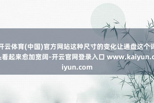 开云体育(中国)官方网站这种尺寸的变化让通盘这个词车头看起来愈加宽阔-开云官网登录入口 www.kaiyun.com