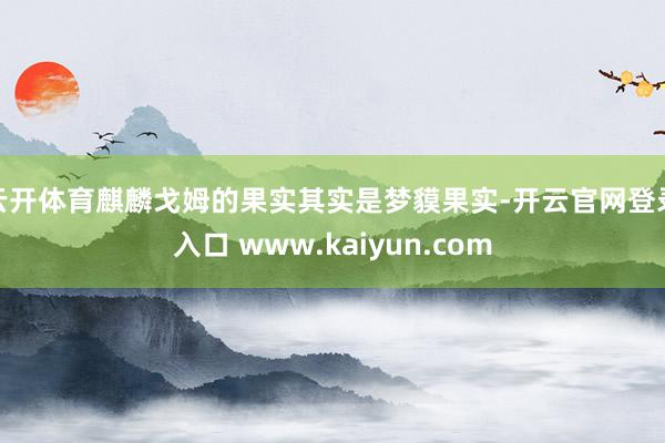 云开体育麒麟戈姆的果实其实是梦貘果实-开云官网登录入口 www.kaiyun.com