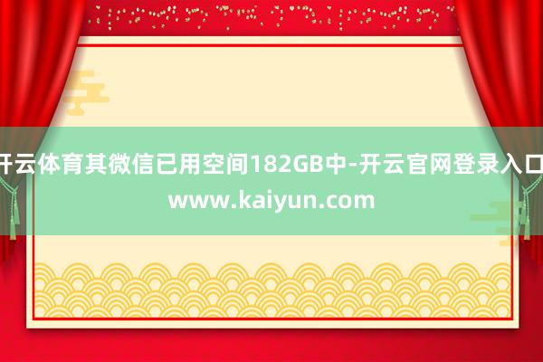 开云体育其微信已用空间182GB中-开云官网登录入口 www.kaiyun.com